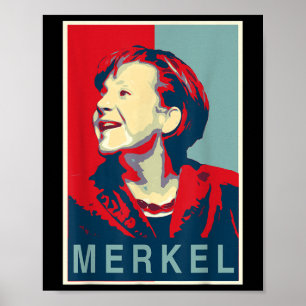 Angela Merkel - Obama-Stil Poster
