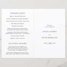 Angela Modern Wedding Program