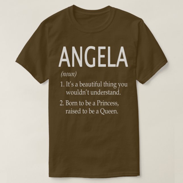 Angela Name Gift T-Shirt (Design vorne)