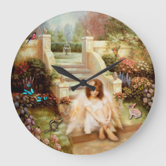 Angela Serenity Garden Rund um die Piazza Clock Große Wanduhr