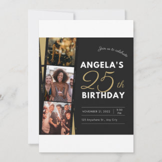 Angela's 25. Geburtstag Einladung
