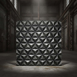 Angelaufener Stahl Industriell Geometrisch #18 ID1 Fliese
