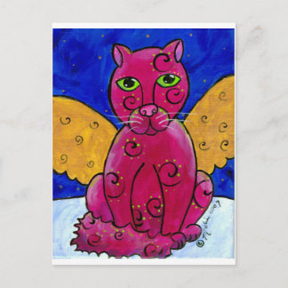 AngelCatPink Postkarte
