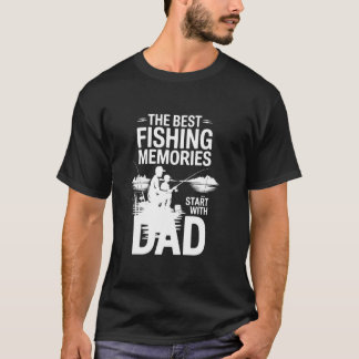 Angelerinnerungen mit Papa beim Fischen T-Shirt
