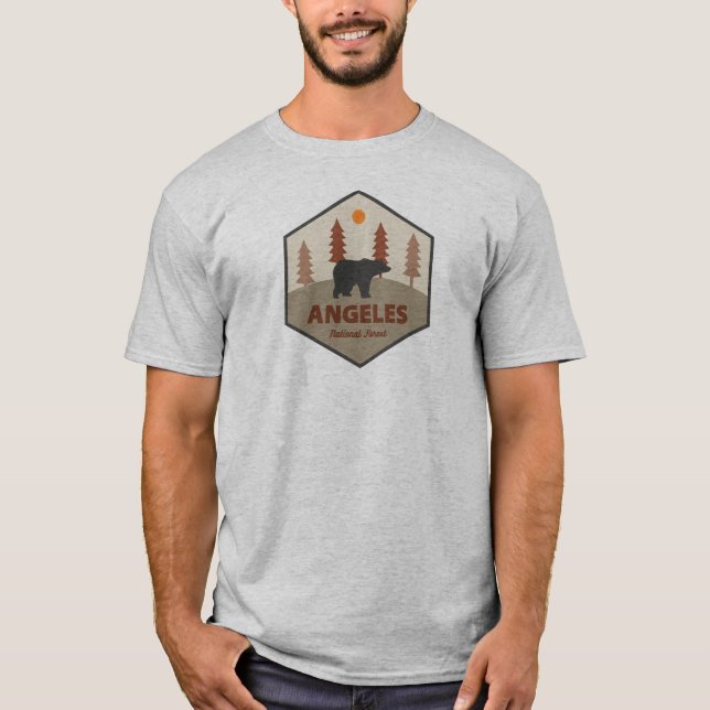 Angeles National Forest California Bear T-Shirt (Vorderseite)