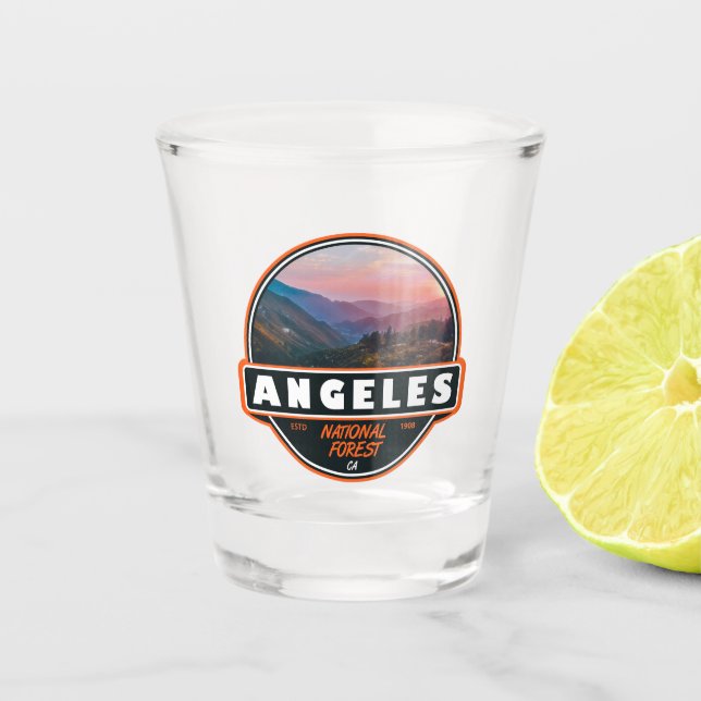 Angeles National Forest California Emblem Schnapsglas (Vorderseite)