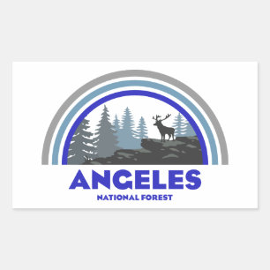 Angeles National Forest Regenbogenhirsch Rechteckiger Aufkleber