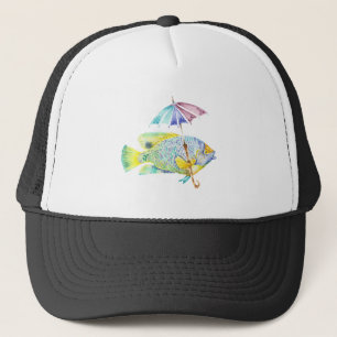 Angelfisch mit Schirm Truckerkappe