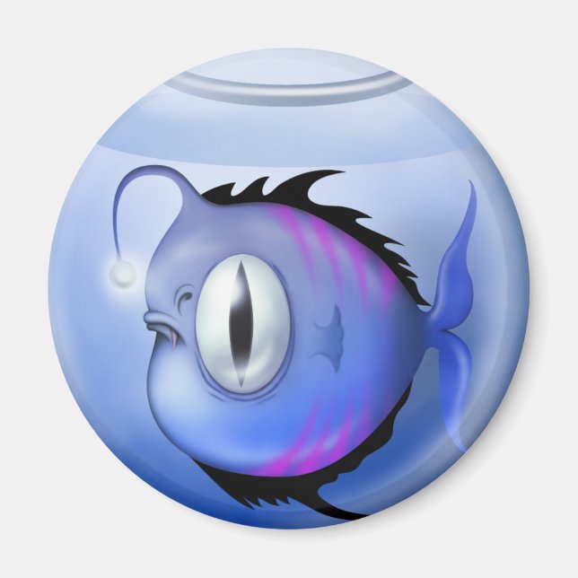 Angelfische Aquarienschale niedlich blau Magnet (Vorne)