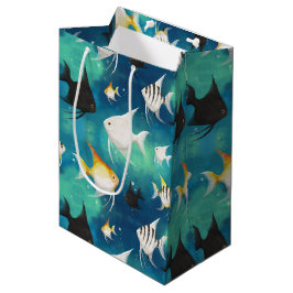 Angelfish Aquarium Pattern Mittlere Geschenktüte