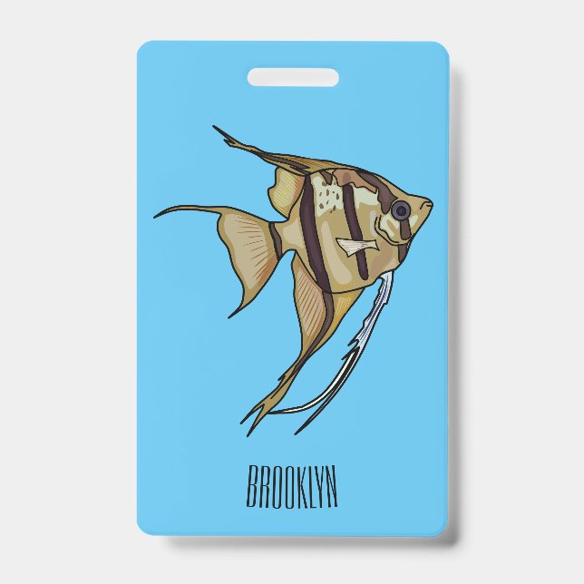 Angelfish Cartoon Illustration Ausweis (Vorderseite)