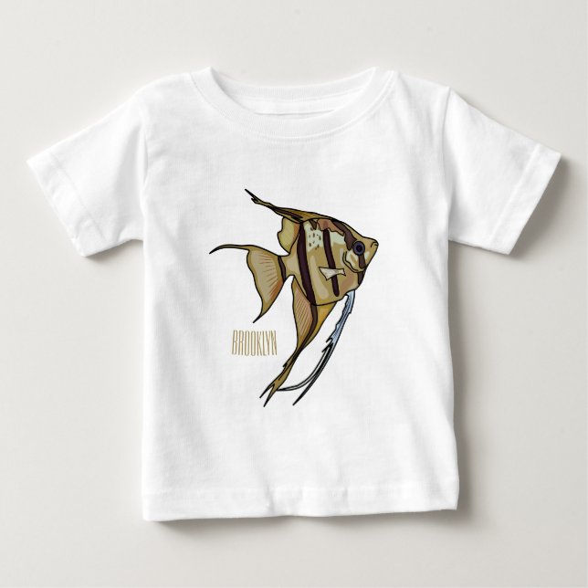 Angelfish Cartoon Illustration Baby T-shirt (Vorderseite)