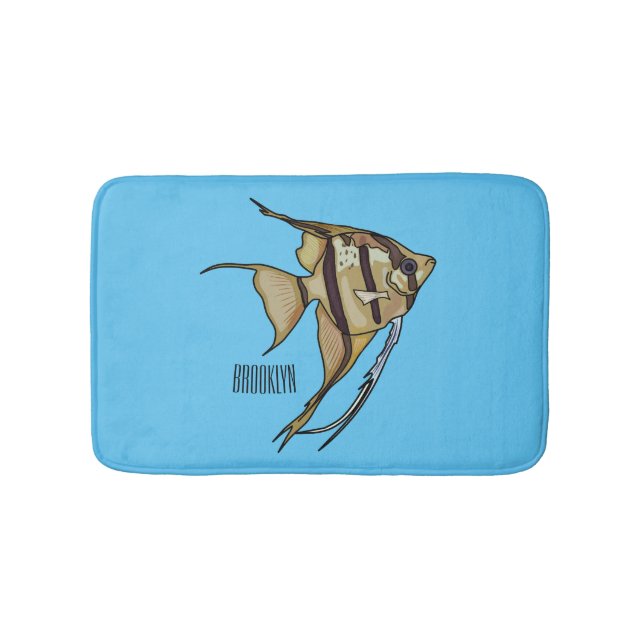 Angelfish Cartoon Illustration Badematte (Vorderseite)