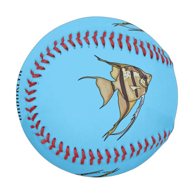 Angelfish Cartoon Illustration Baseball (Vorderseite Links)