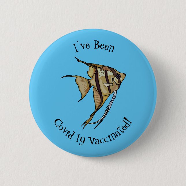 Angelfish Cartoon Illustration Button (Vorderseite)