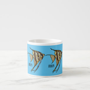 Angelfish Cartoon Illustration Espressotasse