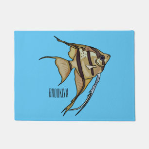 Angelfish Cartoon Illustration Fußmatte