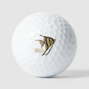 Angelfish Cartoon Illustration Golfball