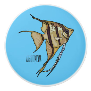 Angelfish Cartoon Illustration Keramikknauf