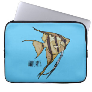 Angelfish Cartoon Illustration Laptopschutzhülle