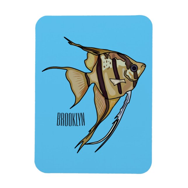 Angelfish Cartoon Illustration Magnet (Vertikal)