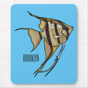 Angelfish Cartoon Illustration Mousepad