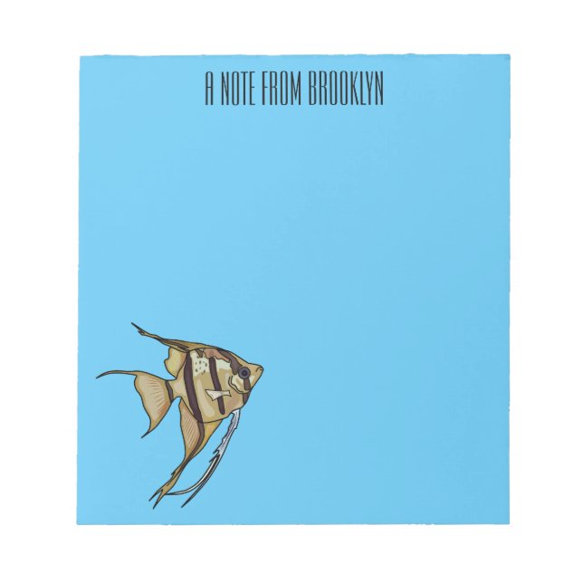 Angelfish Cartoon Illustration Notizblock (Vorderseite)