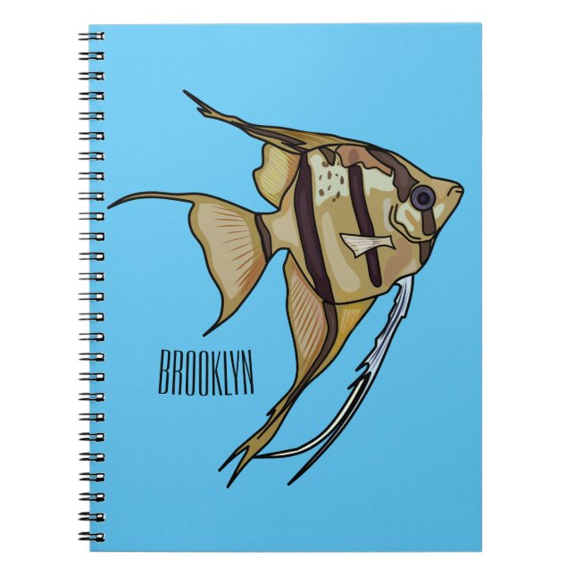 Angelfish Cartoon Illustration Notizblock (Vorderseite)