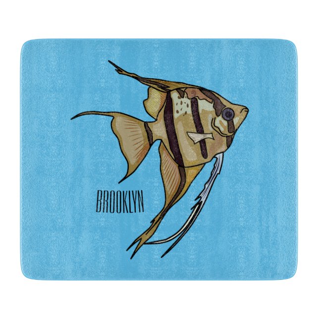 Angelfish Cartoon Illustration Schneidebrett (Vorderseite)