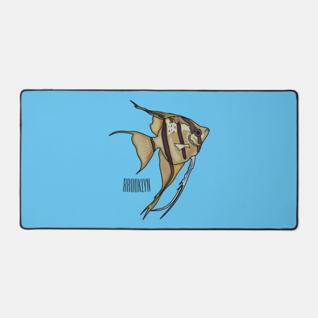 Angelfish Cartoon Illustration Schreibtischunterlage (Vorderseite)