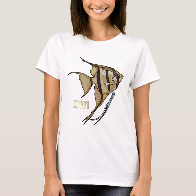 Angelfish Cartoon Illustration T-Shirt (Vorderseite)