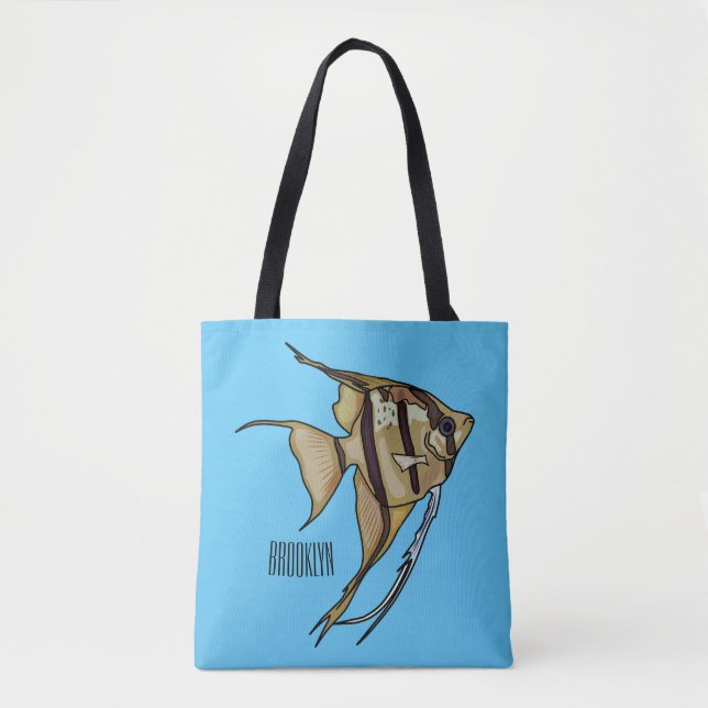 Angelfish Cartoon Illustration Tasche (Vorderseite)