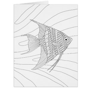 Angelfish Erwachsene Farbenspiel Big Card
