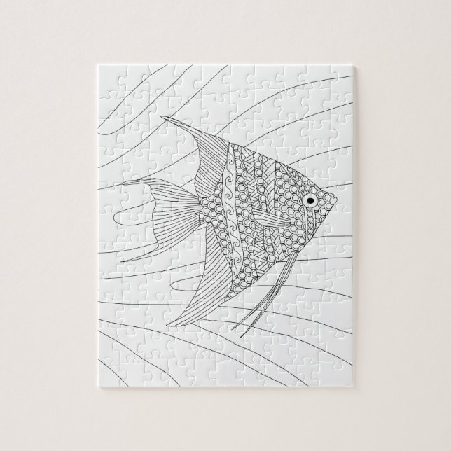 Angelfish Erwachsenenfarbpuzzle (Vertikal)