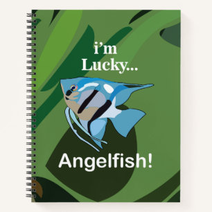 Angelfish Freshwater Aquarium Tropical Fisherman Notizbuch