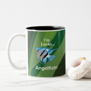 Angelfish Freshwater Tropical Aquarist Fisherman Zweifarbige Tasse