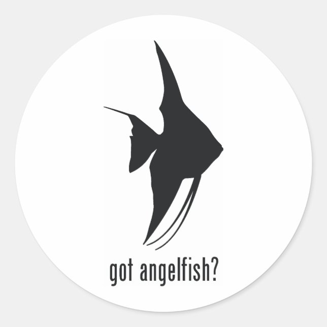 Angelfish Runder Aufkleber (Vorderseite)