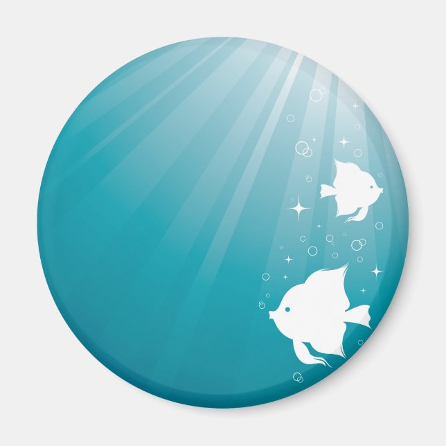 Angelfish Schwimmen in Sunbeam Magnet (Vorne)