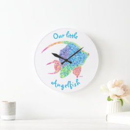 Angelfish wall clock große wanduhr