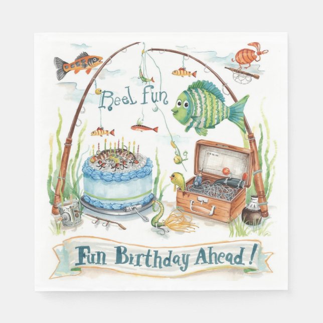 Angelfreunde Hochgeburtsmotive Aquarell Serviette (Vorderseite)