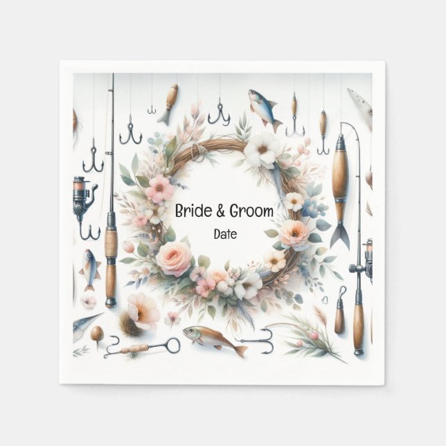 Angelfreunde zum Thema Hochzeit Serviette (Vorderseite)