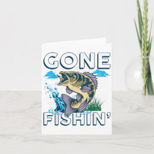 Angelgegangen Fishing Funny B Fischfang Vater Karte