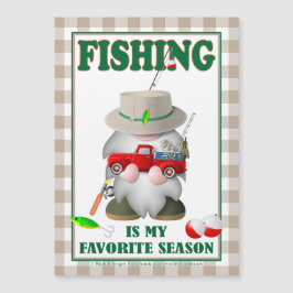 Angelgenom mit Little Red Truck Vinyl-Magnet Magneteinladung