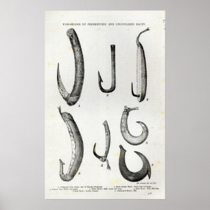 Angelhaken von prähistorischem und von Uncivilised Poster