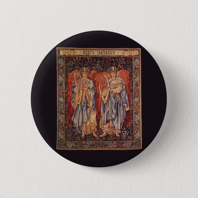 Angeli Laudantes von Sir Edward Coley Burne Jones Button (Vorderseite)
