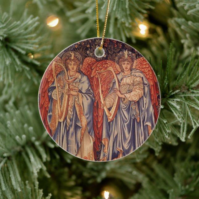 Angeli Laudantes von Sir Edward Coley Burne Jones Keramik Ornament (Baum)