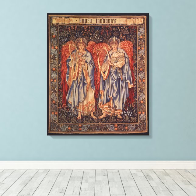 Angeli Laudantes von Sir Edward Coley Burne Jones Leinwanddruck (Insitu (Holzboden))