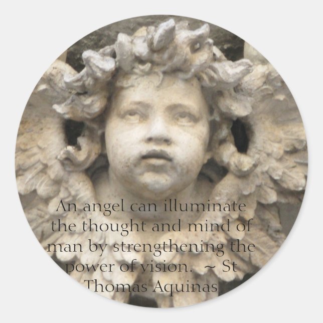 Angelic Angel Quotes - Angel Quotation Runder Aufkleber (Vorderseite)