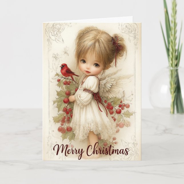 Angelic Christmas Greeting card Karte (Vorderseite)