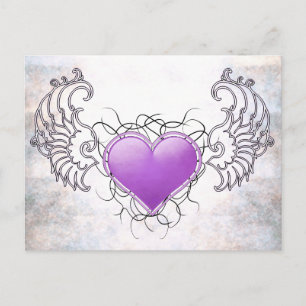Angelic Crystal lila Postkarte